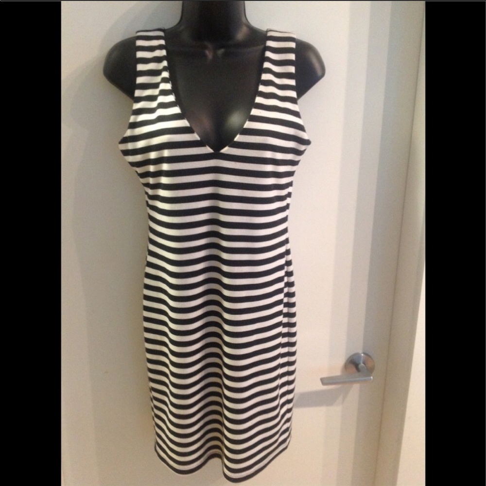 Necessary Objects black and white pinstripe